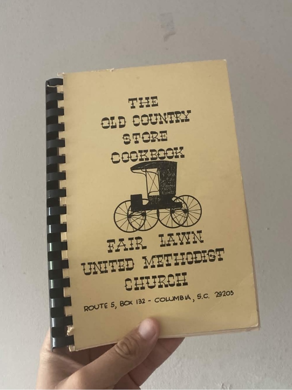 Vtg Old Country Store Cookbook Fair Lawn United Methodist Church Columbia SC